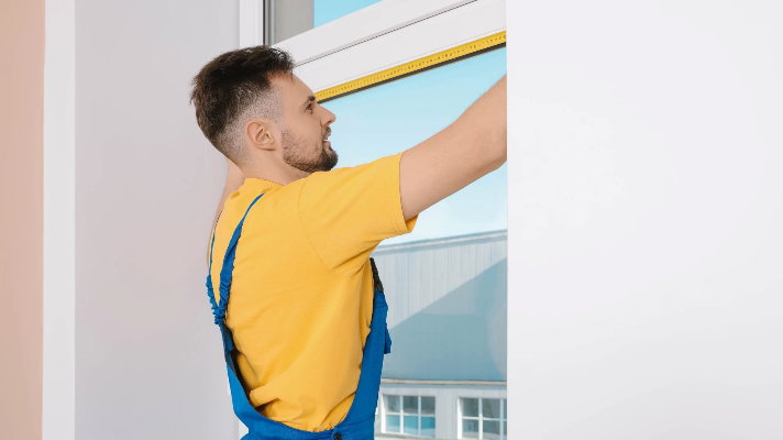 Should Window Blinds Go Inside or Outside Window Frame – Person Measuring Window